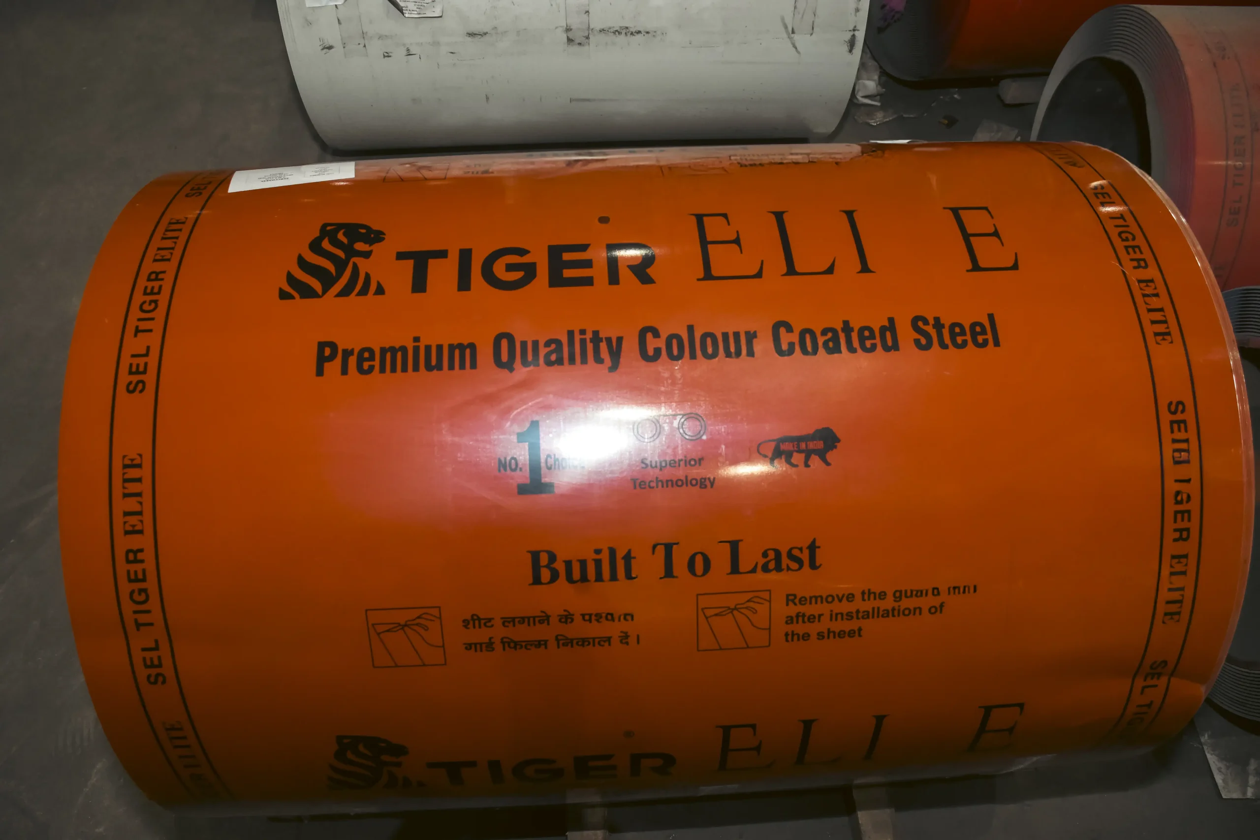 orange colour coated coil