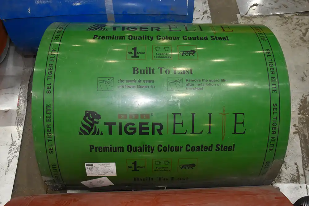 green colour coated coil